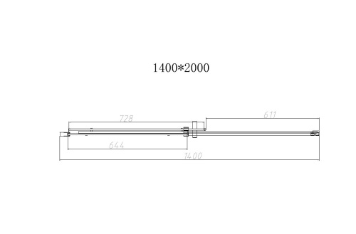 картинка Душевая дверь Dice VDS-4D140CLGM, 1400, вороненая сталь, стекло прозрачное от магазина Сантехстрой