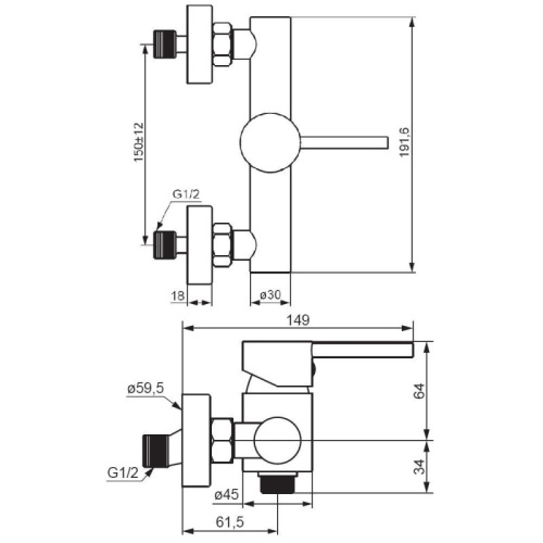 фото 362000300 scandinavian pure, смеситель для душа, чёрный