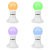 картинка Лампа шар e27 9 LED Ø50мм RGB от магазина Сантехстрой