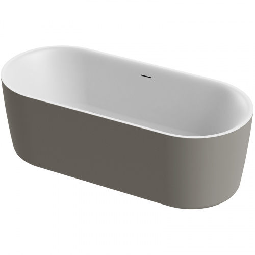 картинка Акриловая ванна Cezares Metauro 180x80 METAURO-INT-Central-180-80-60-G-W-MATT Серая матовая Белая матовая без гидромассажа от магазина Сантехстрой