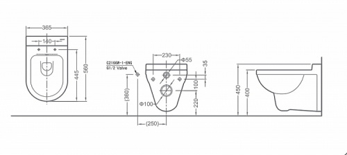 картинка Унитаз Bravat New Moon C2166W-ENG подвесной с сиденьем Микролифт от магазина Сантехстрой