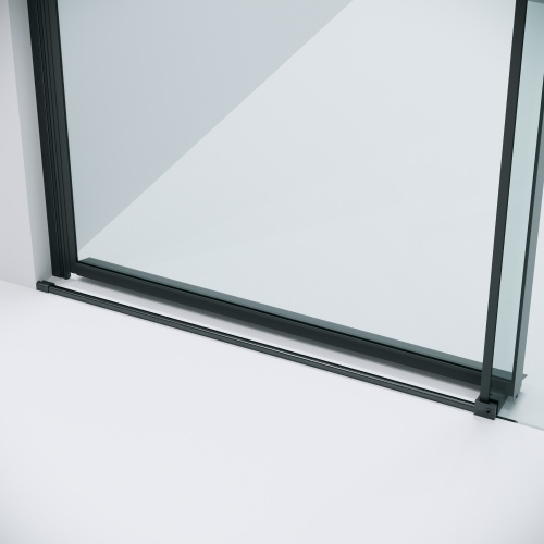 картинка Дверь в нишу 100.K33.04.110.42.00 Classic (110*195) графит сатин, стекло прозрачное, 1 место от магазина Сантехстрой