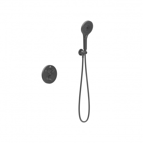 картинка Душевой комплект Inspire VSFW-3I22MT5GM встраиваемый, термостатический, двухрежимный, вороненая сталь от магазина Сантехстрой