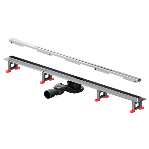 картинка W01SC-S11-100-05SB MasterFlow Трап для душа линейный универс затвор Slim line 100см цвет сталь мат от магазина Сантехстрой