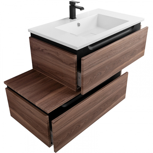 картинка Тумба Cezares Slider 80 SLIDER-800-1C-PI-NA-P Орех дымчатый от магазина Сантехстрой