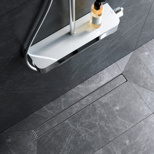 картинка W01SC-U11-070-04SB MasterFlow Трап для душа линейный универс затвор Tile 70см цвет сталь мат от магазина Сантехстрой