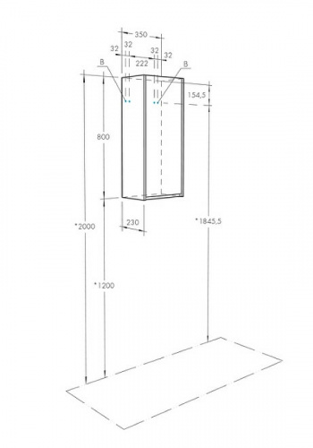 картинка Шкаф Подвесной AQUATON Марти 35 Дуб эндгрейн (1A270203MY010) от магазина Сантехстрой