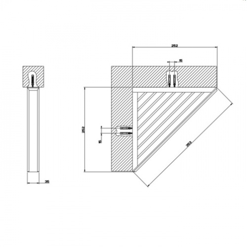 картинка Gessi Eleganza Полочка-решетка угловая для ванны или душа, цвет: золото (НЕ производится!) от магазина Сантехстрой