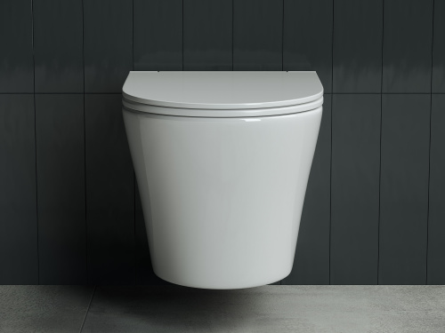 картинка CN3011 Подвесной унитаз FORMA Rimless, с крепежом, с сиденьем-крышкой с микролифтом 480*370*370 от магазина Сантехстрой