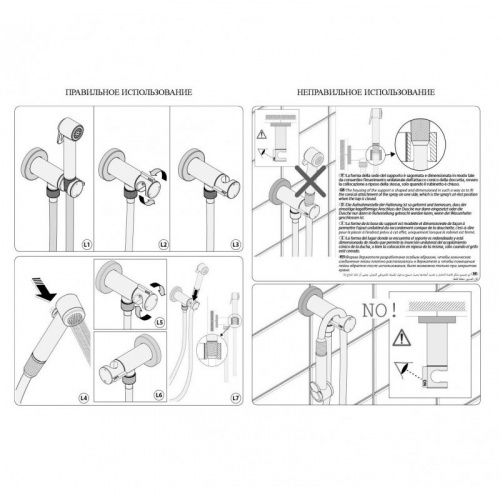 картинка Гигиенический душ Bossini Paloma E37011B.021 золото от магазина Сантехстрой