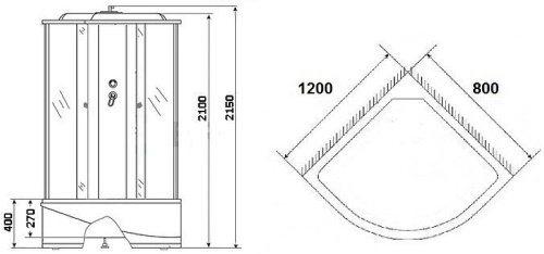 картинка Душевая кабина Niagara Eco NG-7510-14R 120х80 без гидромассажа от магазина Сантехстрой
