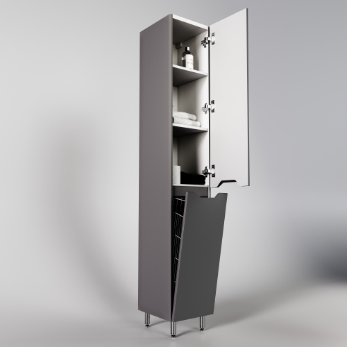 картинка Колонна универсальная "Марелла" с корзиной, Люкс антискрейтч серый, PLUS от магазина Сантехстрой