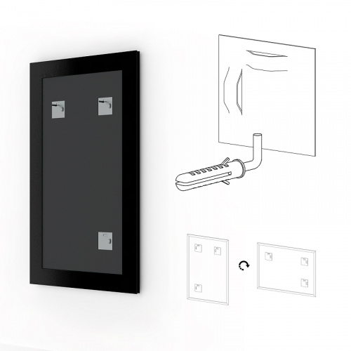 картинка Зеркало Evoform Definite 67х47 BY 0625 в багетной раме - Серебряный бамбук 24 мм от магазина Сантехстрой
