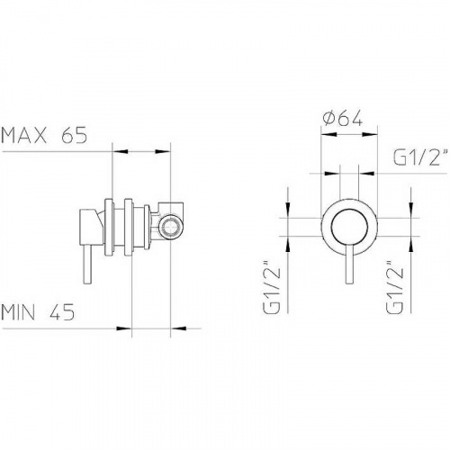 фото смеситель для душа bossini z10201473bos001 черный матовый