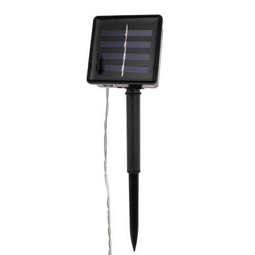 картинка Гирлянда светодиодная на солнечной батарее Звезды 12 LED ТЕПЛЫЙ БЕЛЫЙ 1,2 метра от магазина Сантехстрой