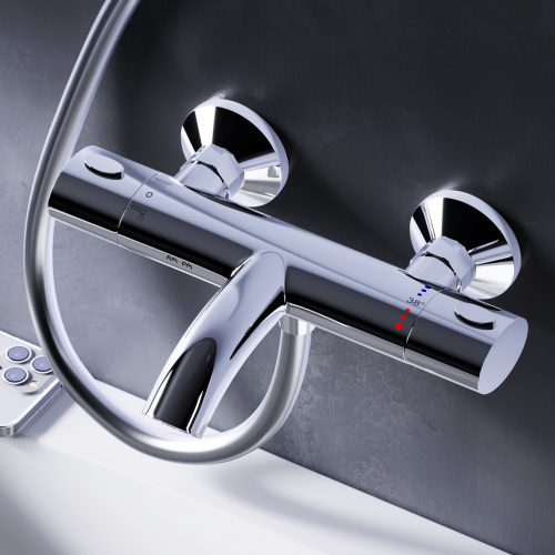 фото f7550064_ххх sense, смеситель д/ванны/душа с термостатом, хром, шт