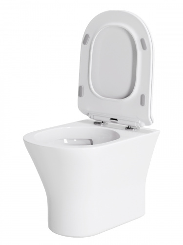 картинка Унитаз подвесной Orange C01-100W безободковый, сиденье с микролифтом от магазина Сантехстрой