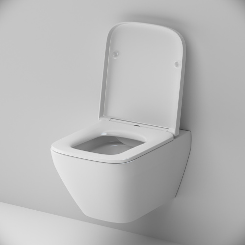 картинка C701701SC Spirit V2.0 Square подвесной унитаз FlashClean с сиденьем микролифт от магазина Сантехстрой