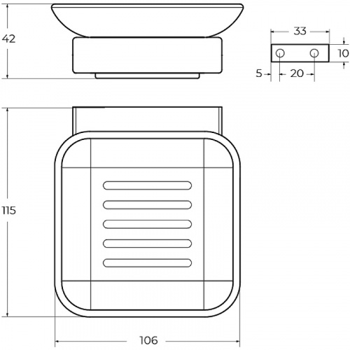 картинка Мыльница Cezares Slider SLIDER-SODS-01 Хром от магазина Сантехстрой