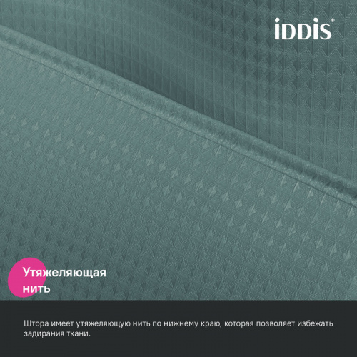картинка Штора для ванной, 200х180 см, Полиэстер, зеленый IDDIS (DW05P18i11) от магазина Сантехстрой