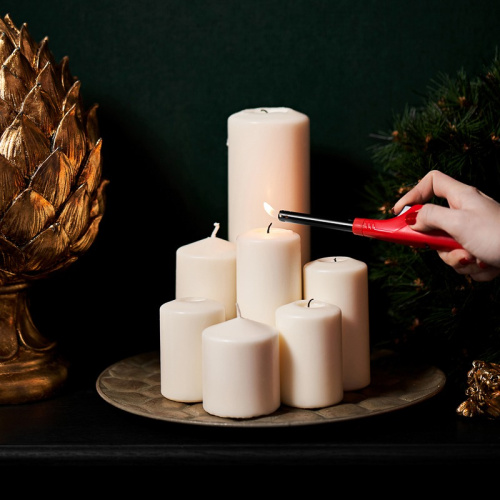 картинка Бытовая газовая пьезозажигалка с классическим пламенем многоразовая (1 шт. ) красная СК-306 СОКОЛ от магазина Сантехстрой