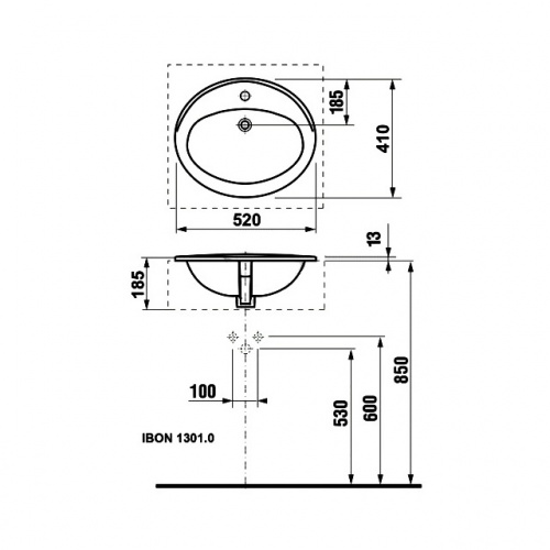 картинка Раковина Roca ADORA 520x410х185 мм., белая (7.3272.0.400.0) от магазина Сантехстрой