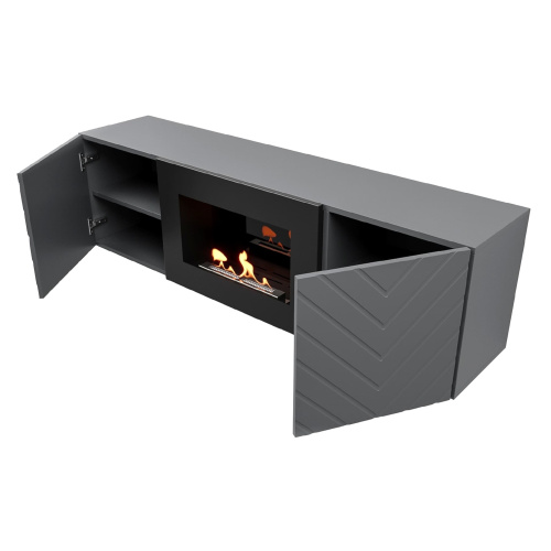 картинка Тумба с биокамином Firelight BFP/P-1400V графит от магазина Сантехстрой