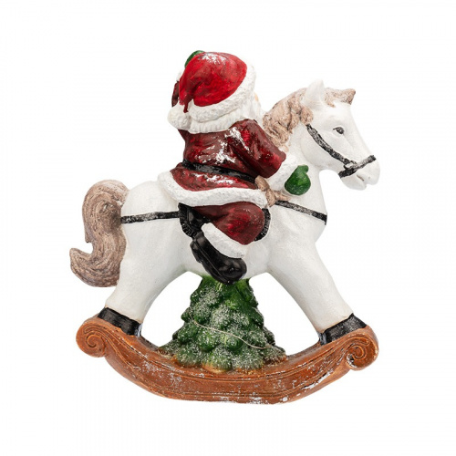 картинка Керамическая фигурка Дед Мороз на коне 35х15х39,8 см от магазина Сантехстрой