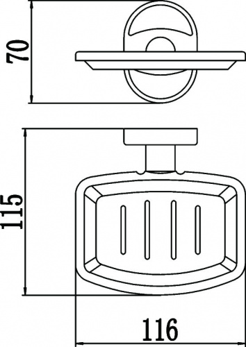 картинка Мыльница решетка настенная Savol 70 (S-007003) от магазина Сантехстрой