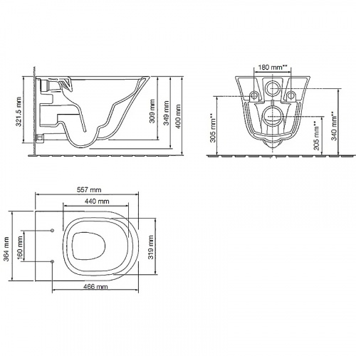 картинка Унитаз Jacob Delafon Vive E28078RU-0 подвесной без сиденья от магазина Сантехстрой