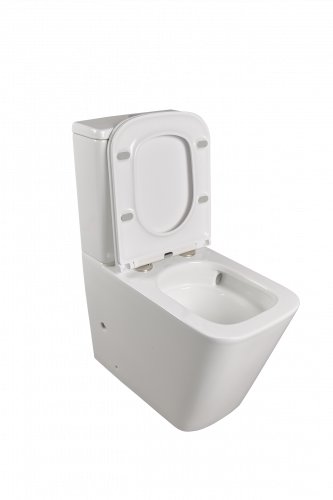 картинка Напольный унитаз-компакт безободковый Terminus Ватикан 610х365 белый от магазина Сантехстрой