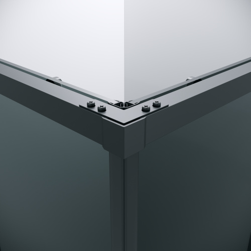 картинка Душевая перегородка 1/2 Grossman Galaxy 1/2.K33.01.70.21.10 (70х195) черный матовый,стекло тонированное, 1 место от магазина Сантехстрой