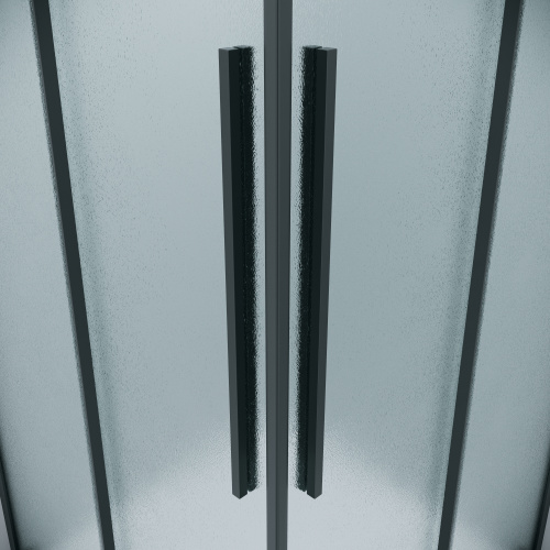 картинка Душевое ограждение Grossman Galaxy 300.K33.01.9080.21.02 (90х80х195) прямоугольник,раздвижная,черный матовый,стекло шиншилла, 1 место от магазина Сантехстрой