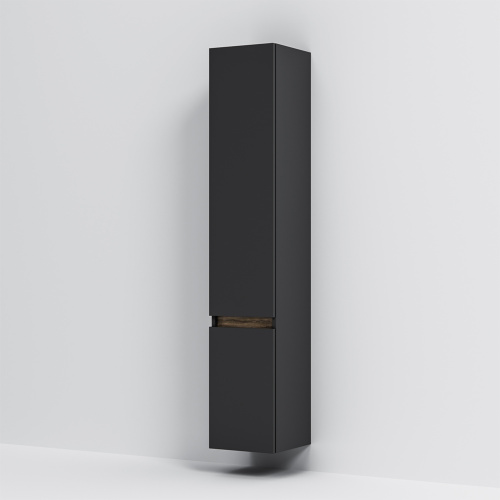 картинка M85ACHR0306BM X-Joy, шкаф-колонна, подвесной, правый, 30 см, цвет: черный матовый от магазина Сантехстрой