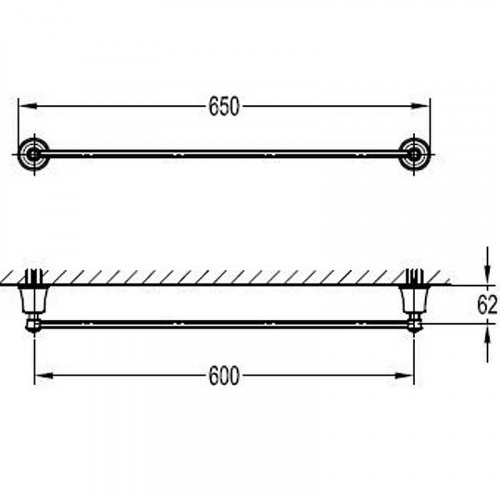 фото смеситель для ванны, однорычажный, внешнего монтажа, с рычажной рукояткой,шлифованный черный хром 32540340 metropol