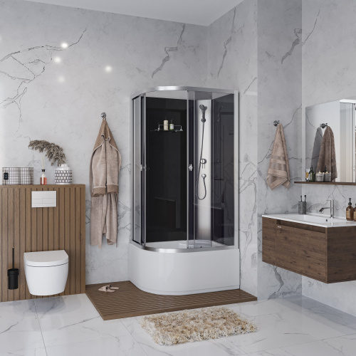 картинка Душевая кабина Niagara e90/80/40r/tn/bk от магазина Сантехстрой