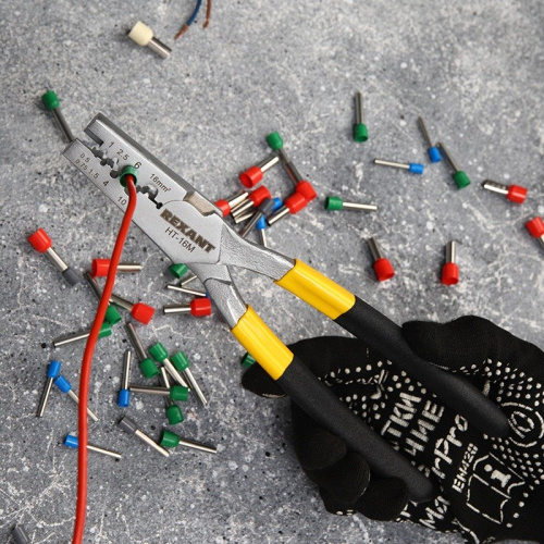 картинка Пресс-клещи для обжима втулочных наконечников 0,5-16 мм² (HT-16M) REXANT от магазина Сантехстрой