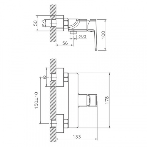 картинка Гигиенический душ со смесителем Haiba (HB55176) от магазина Сантехстрой