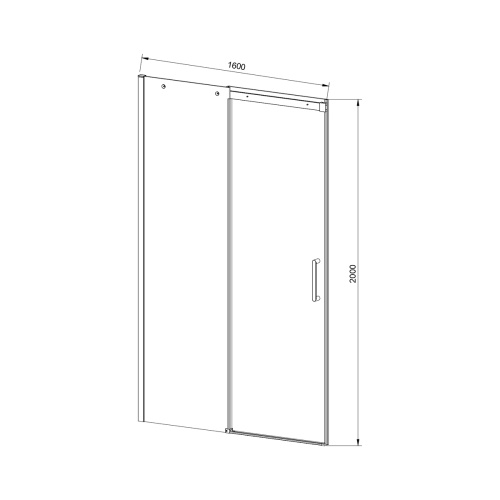 картинка Душевая дверь Vincea vds-4d160cl от магазина Сантехстрой