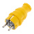 картинка Вилка прямая влагозащищенная,  c/з,  16А.  IP44, каучук желтая REXANT от магазина Сантехстрой