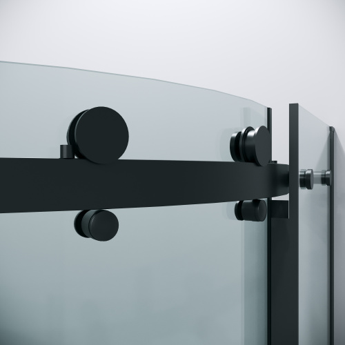 картинка Душевое ограждение Grossman Classic 301.K33.04.9090.21.00 (90х90х195) четверть круга,раздвижная,черный матовый,стекло прозрачное, 1 место от магазина Сантехстрой