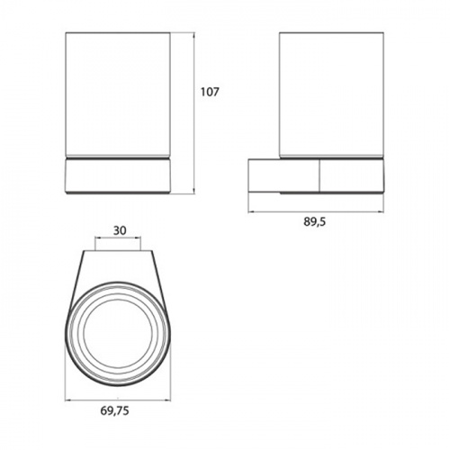 картинка Emco Flow Стакан подвесной хрустальное стекло прозр., цвет черный от магазина Сантехстрой