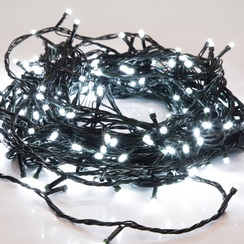 картинка Гирлянда Твинкл Лайт 10 м,  темно-зеленый ПВХ,  80 LED,  цвет белый от магазина Сантехстрой