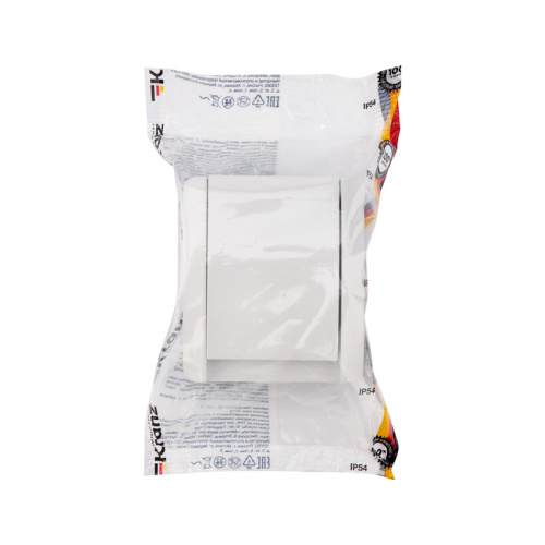 картинка Розетка одноместная INDUSTRIAL IP54 с заземлением,  о/у,  белая KRANZ от магазина Сантехстрой