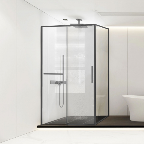 картинка Душевой уголок Slim Soft VSR-1SS1015CLGM, 1500*1000, вороненая сталь, стекло прозрачное от магазина Сантехстрой