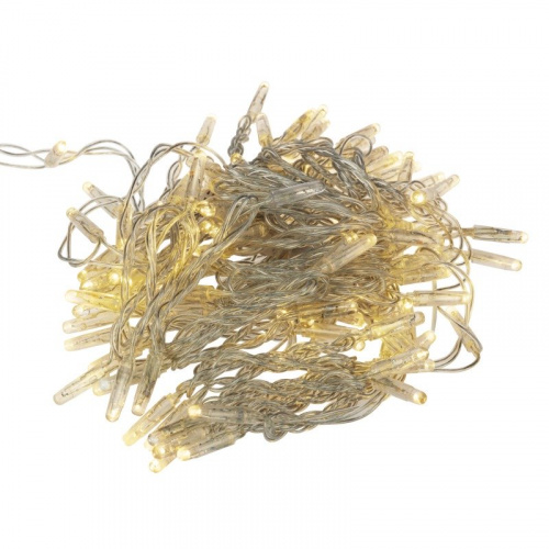 картинка Гирлянда Нить 10м,  с эффектом мерцания,  прозрачный ПВХ,  24В,  цвет Тёплый белый от магазина Сантехстрой