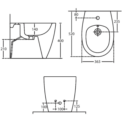 картинка Биде Allen Brau Fantasy 4.11008.20 приставное Белое от магазина Сантехстрой