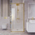 картинка Душевое ограждение Grossman Cosmo 300.K33.02.9090.32.00 (90х90х195) квадрат,раздвижная,золото сатин,стекло прозрачное, 1 место от магазина Сантехстрой