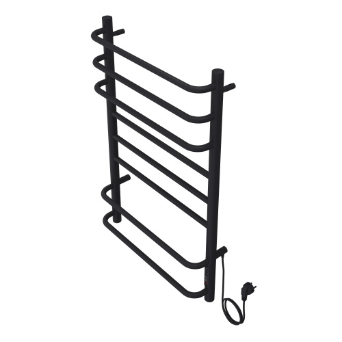 картинка Полотенцесушитель электрический AZARIO MILAN 500/800 8 секций, диммер справа, черный (AZ90858B) от магазина Сантехстрой