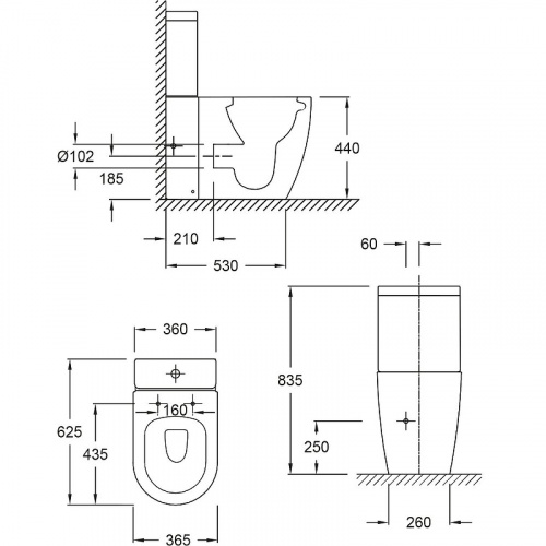 картинка Бачок для унитаза Jacob Delafon Soprano ETAK212-0 Белый от магазина Сантехстрой